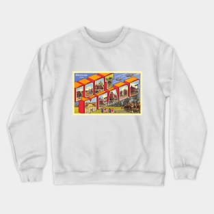 Greetings from Fort Meade, Maryland - Vintage Large Letter Postcard Crewneck Sweatshirt